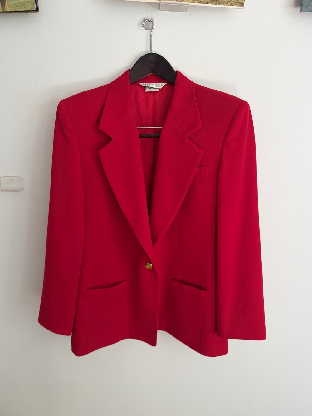 Vintage Austin Reed 100% Wool Red Blazer